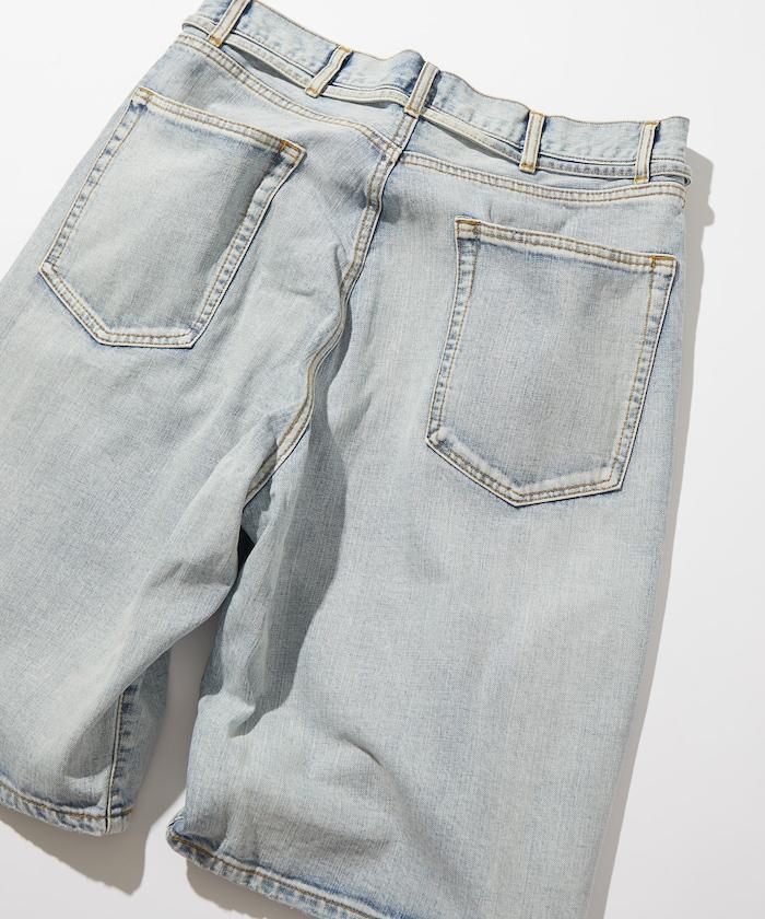 斜紋牛仔寬鬆短褲