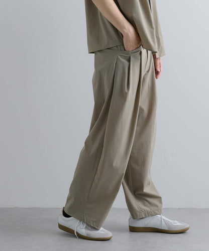 Uiscel 4向彈力雙褶寬腿褲