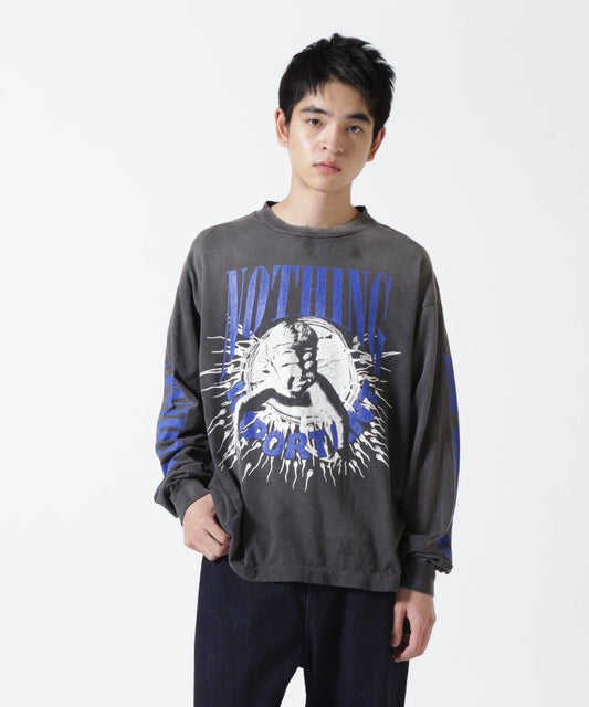 聖邁克爾/KK_LS TEE/無印/黑色