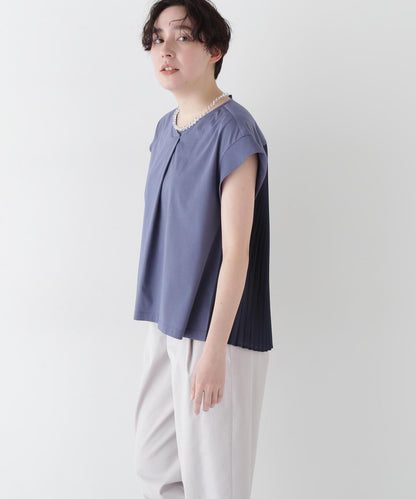 褶皺拼接短袖套頭衫oversize