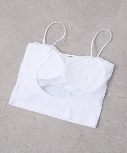 【SNS熱門！】無縫背部開口吊帶背心