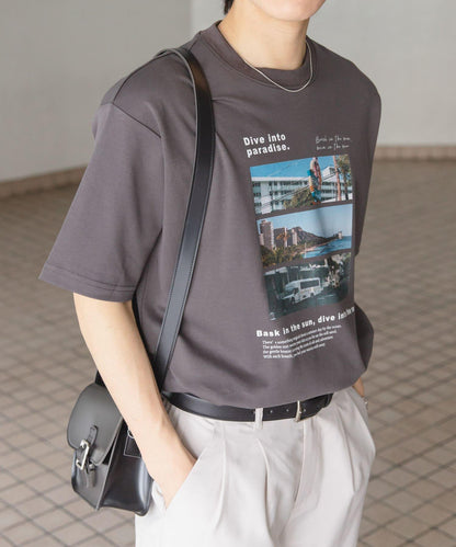 城市風景照片短袖T恤