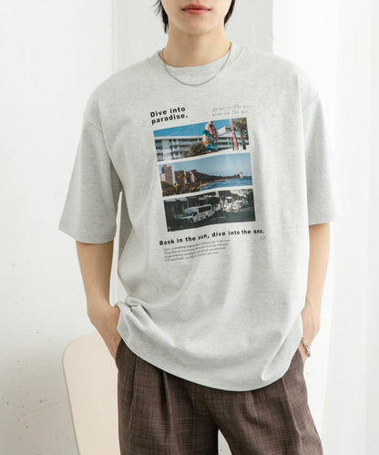 城市風景照片短袖T恤