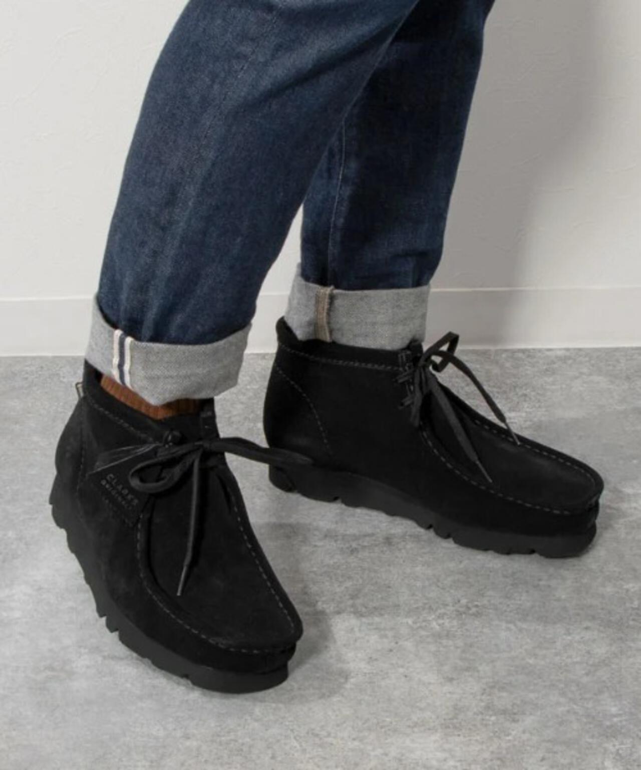CLARKS 華萊士靴 GORE-TEX 防水男士靴子 牛皮 橡膠底