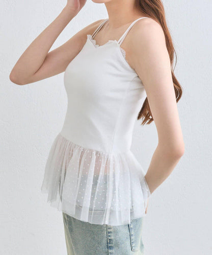 光滑蕾絲背心