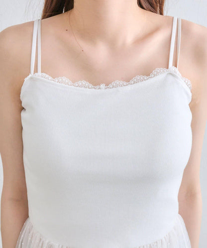 光滑蕾絲背心