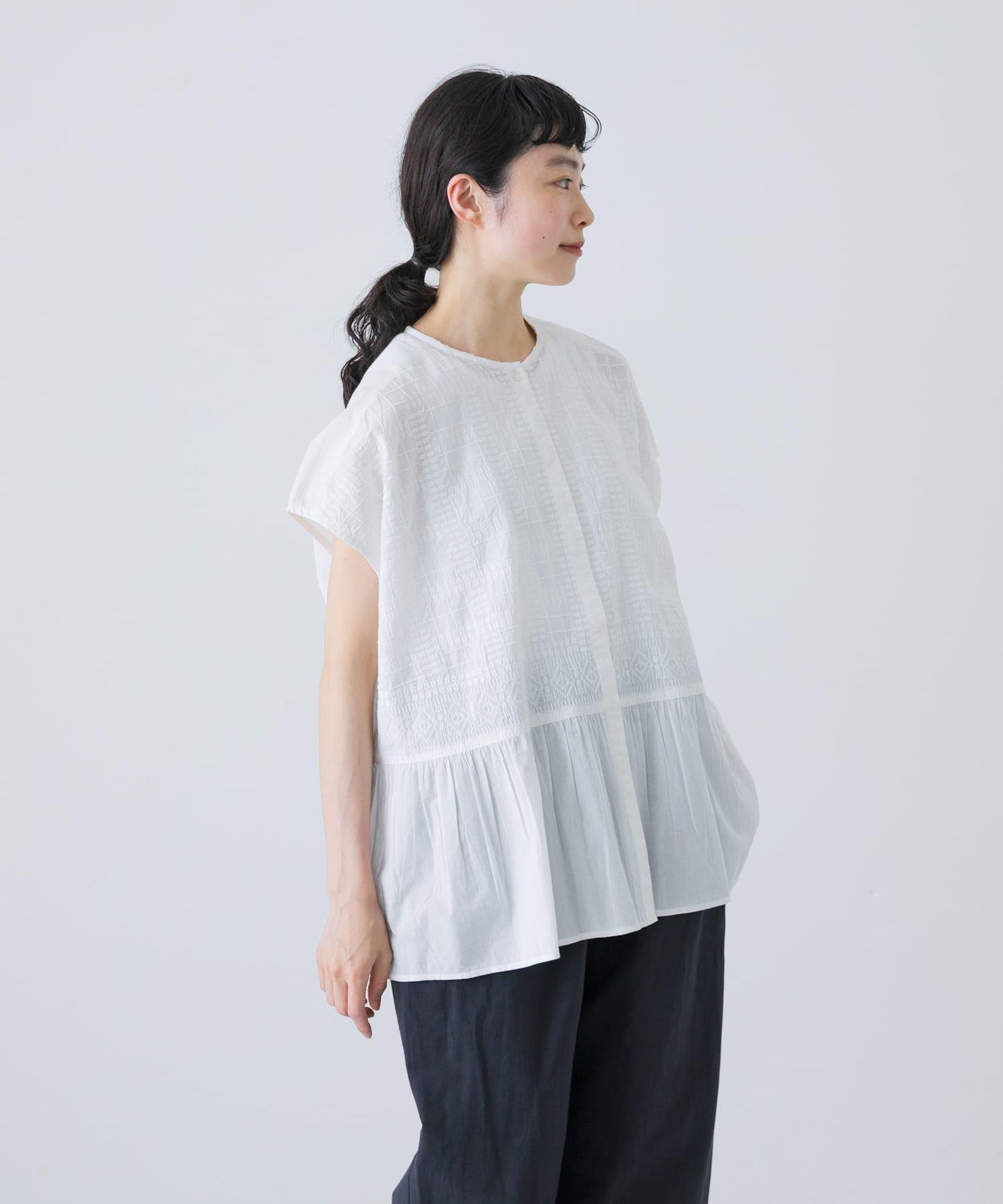 前刺繡法式襯衫