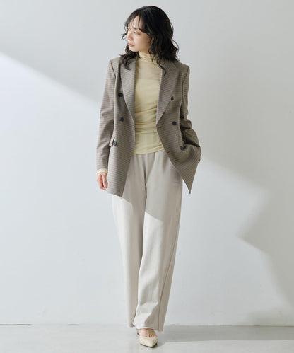 標誌後毛呢寬鬆褲