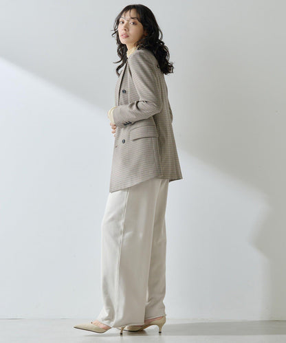 標誌後毛呢寬鬆褲