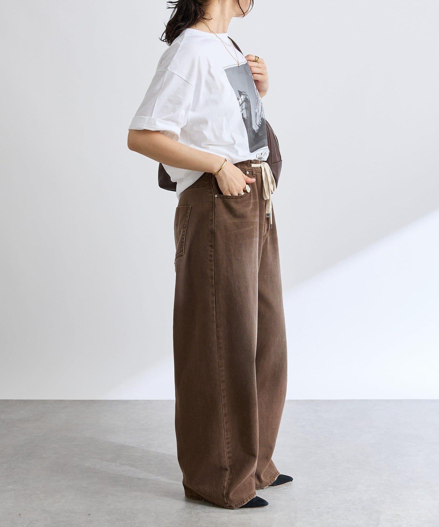 【RIVE DROITE】抽繩休閒長褲