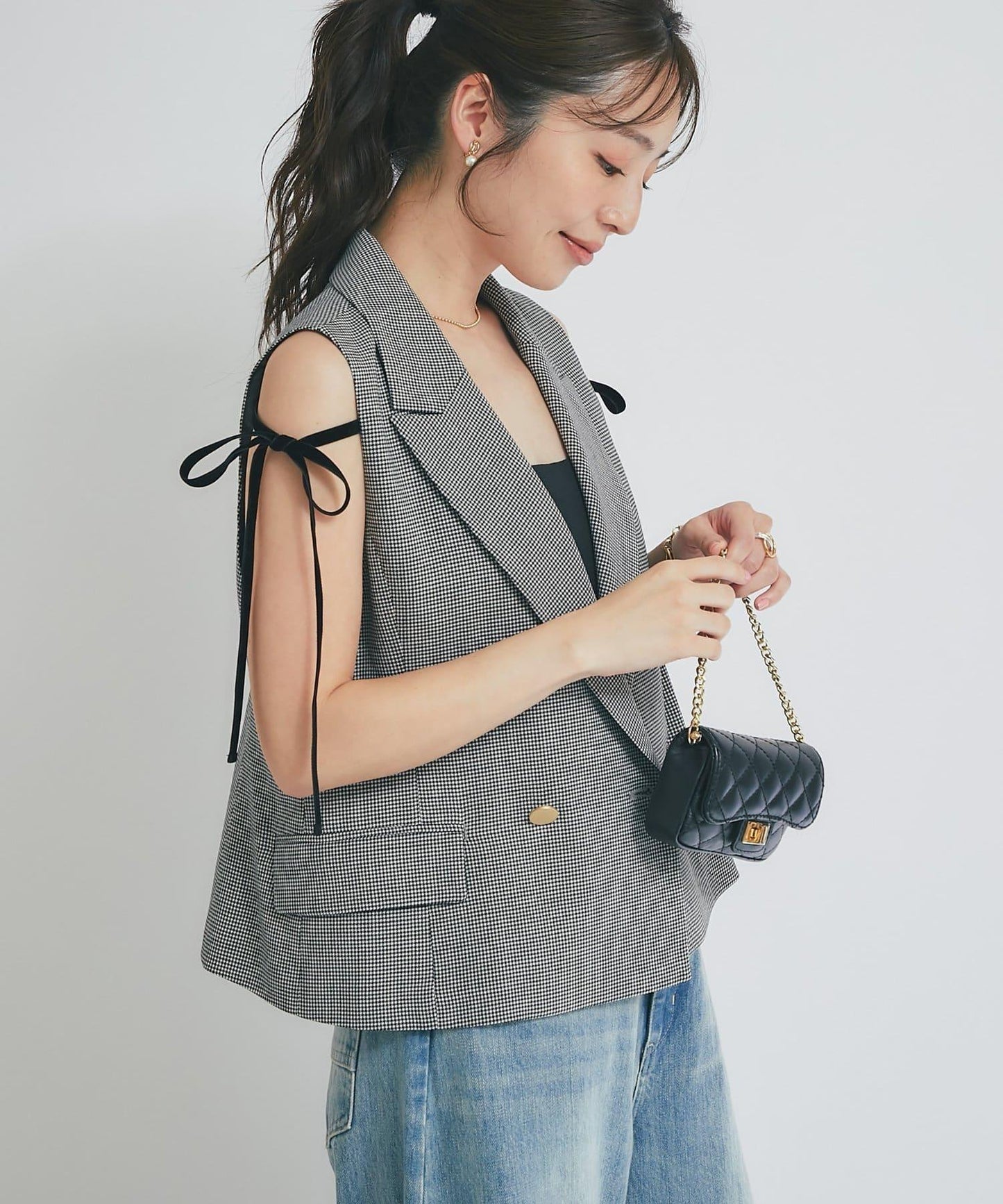 【套裝可·時尚可愛】T/R流行短款馬甲