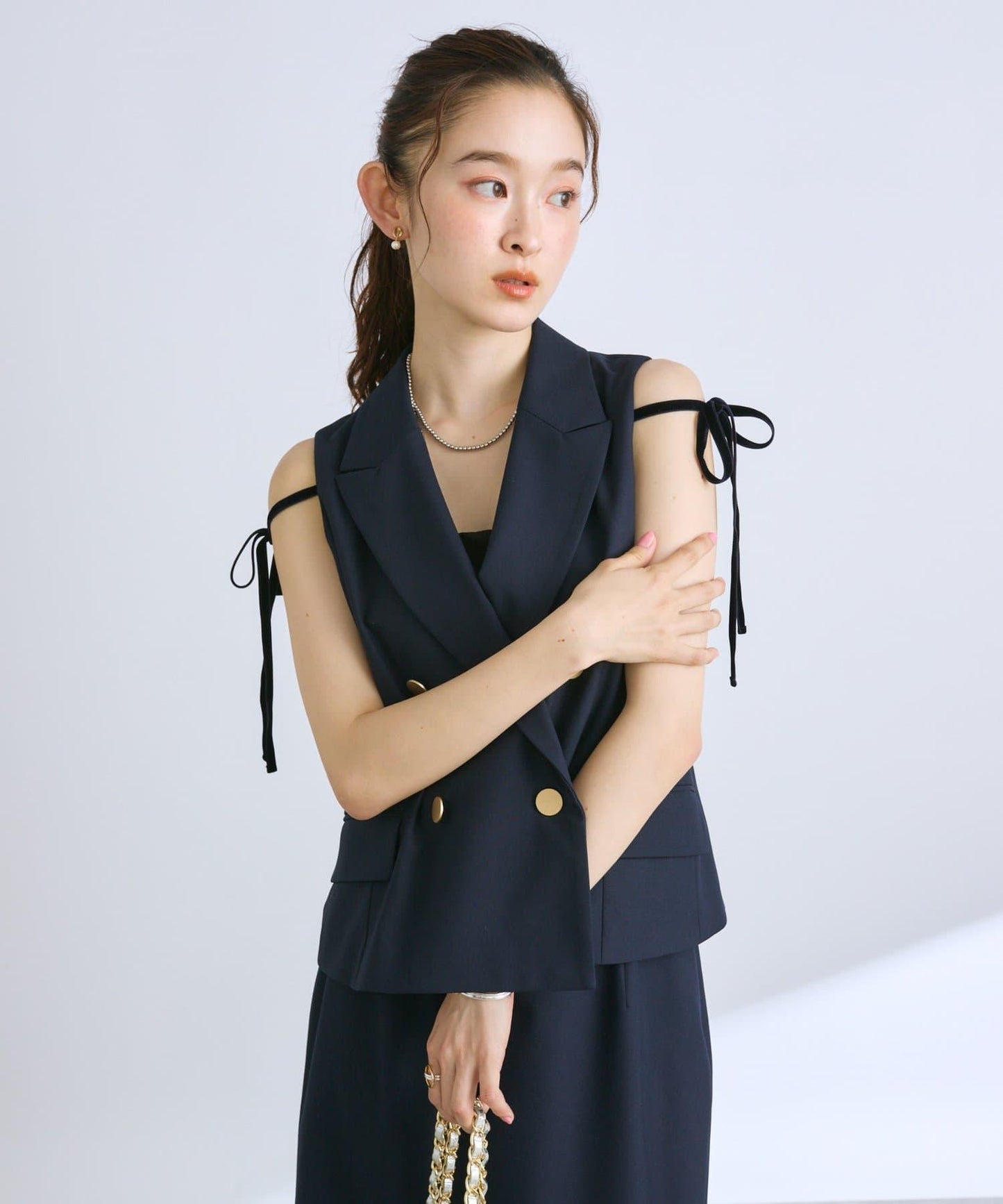 【套裝可·時尚可愛】T/R流行短款馬甲