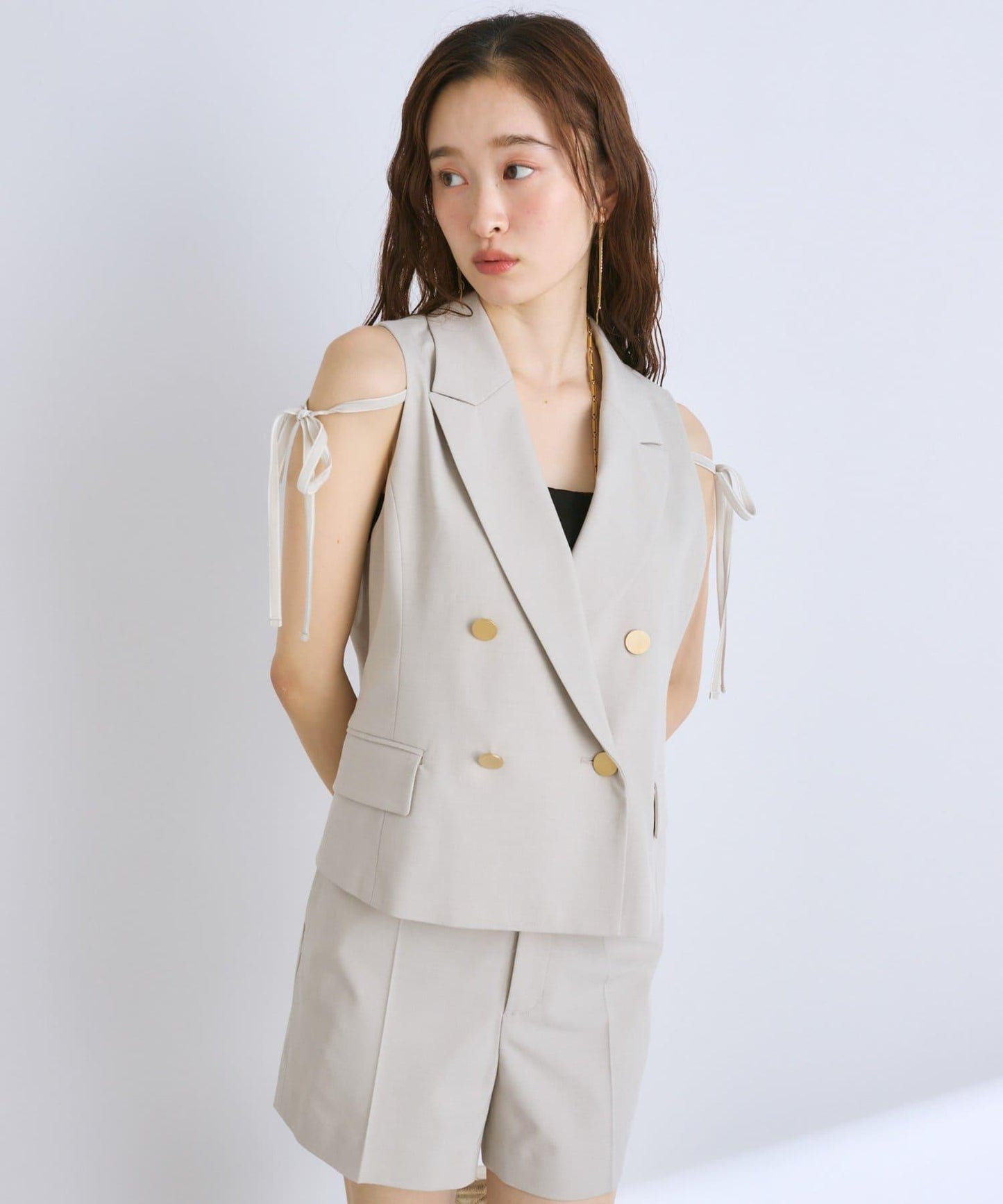 【套裝可·時尚可愛】T/R流行短款馬甲