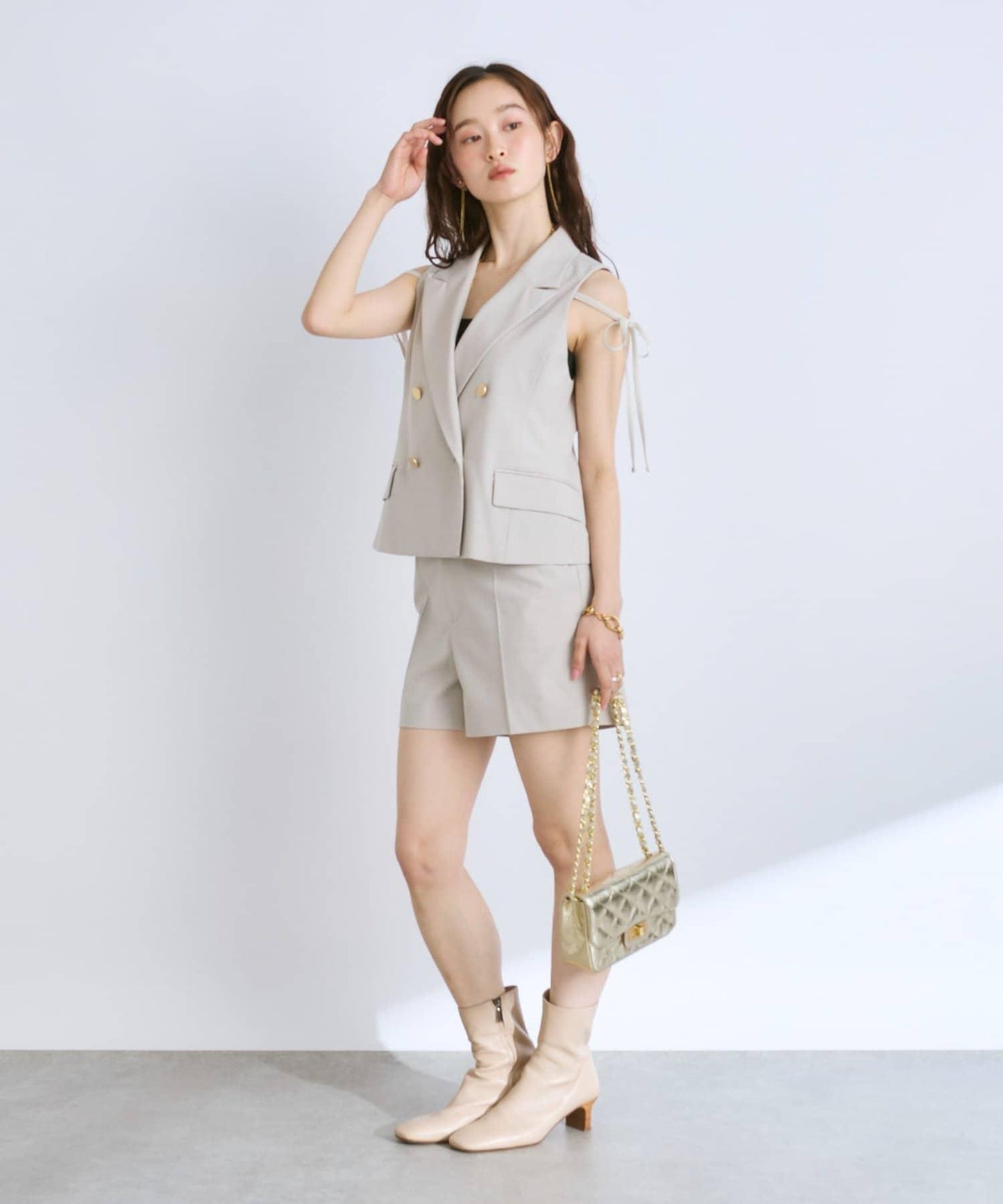 【套裝可·時尚可愛】T/R流行短款馬甲