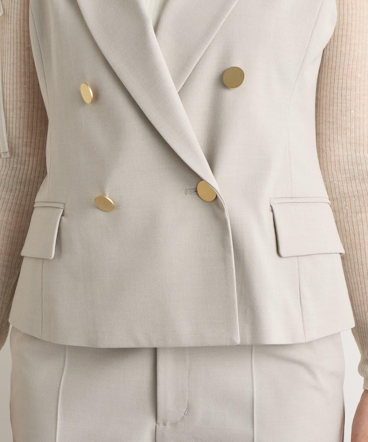 【套裝可·時尚可愛】T/R流行短款馬甲