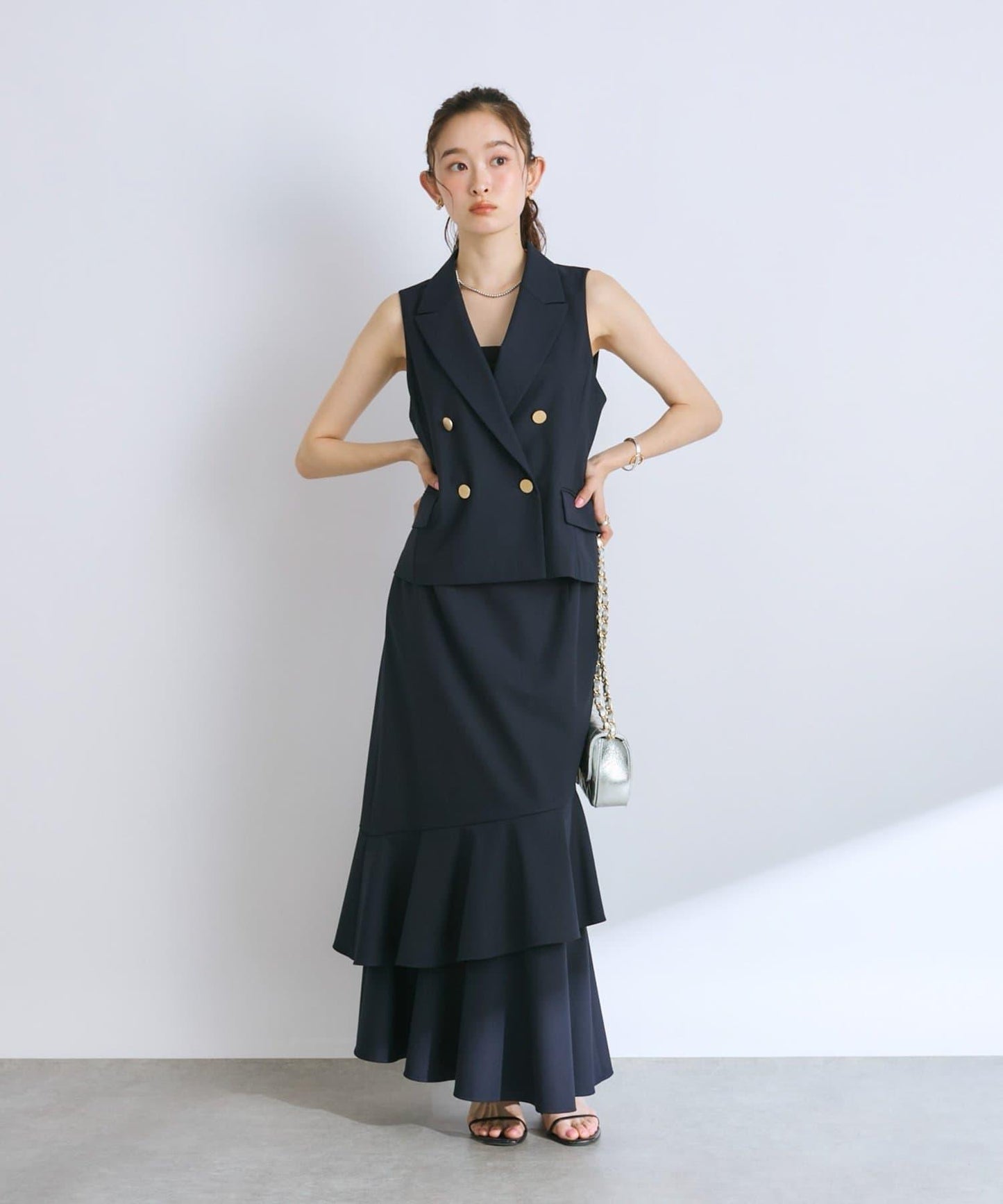 【套裝可·時尚可愛】T/R流行短款馬甲