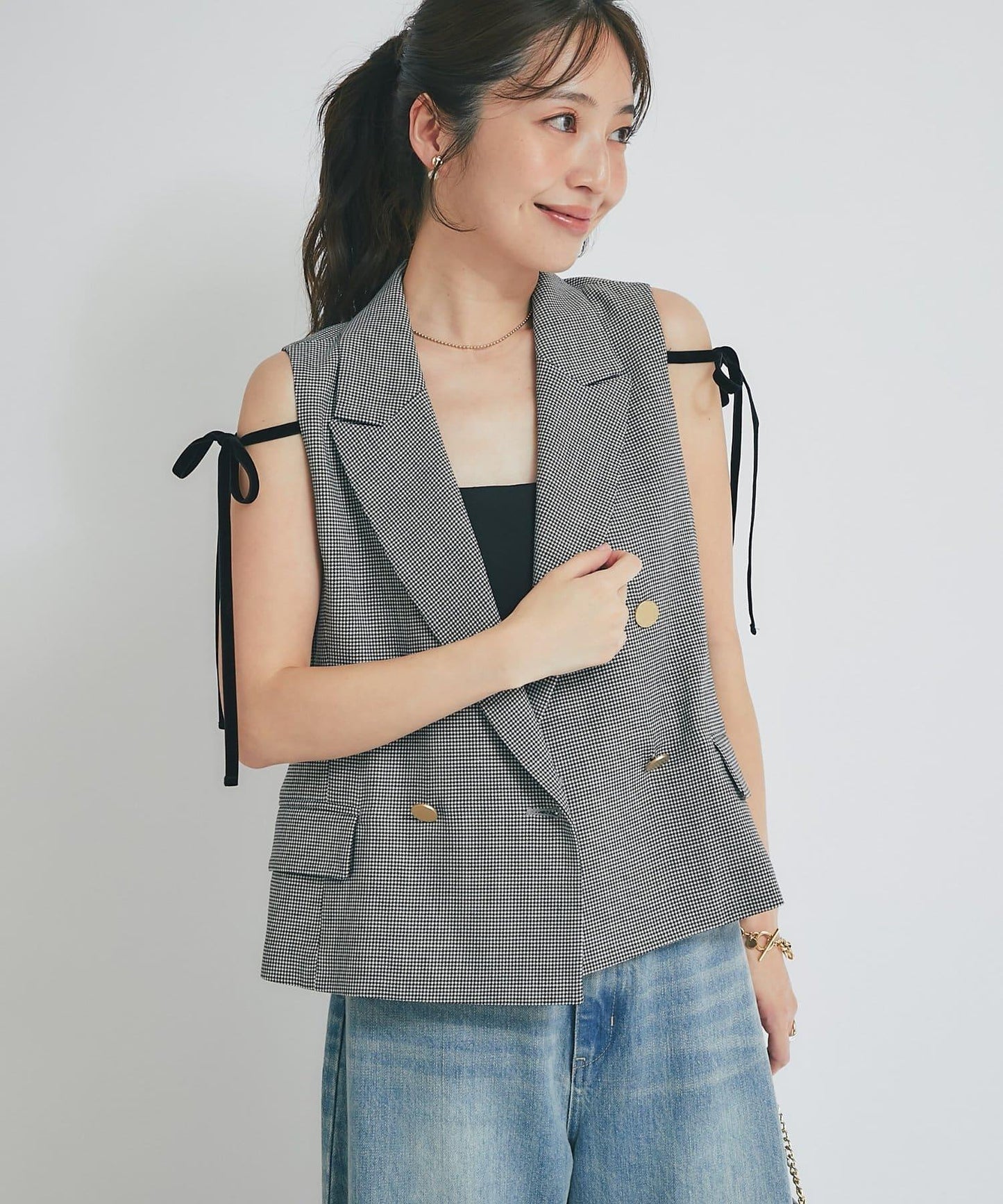 【套裝可·時尚可愛】T/R流行短款馬甲