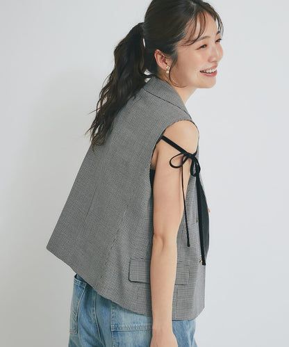 【套裝可·時尚可愛】T/R流行短款馬甲