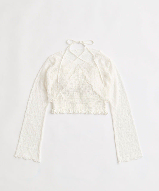 吊帶衫×短開衫套裝