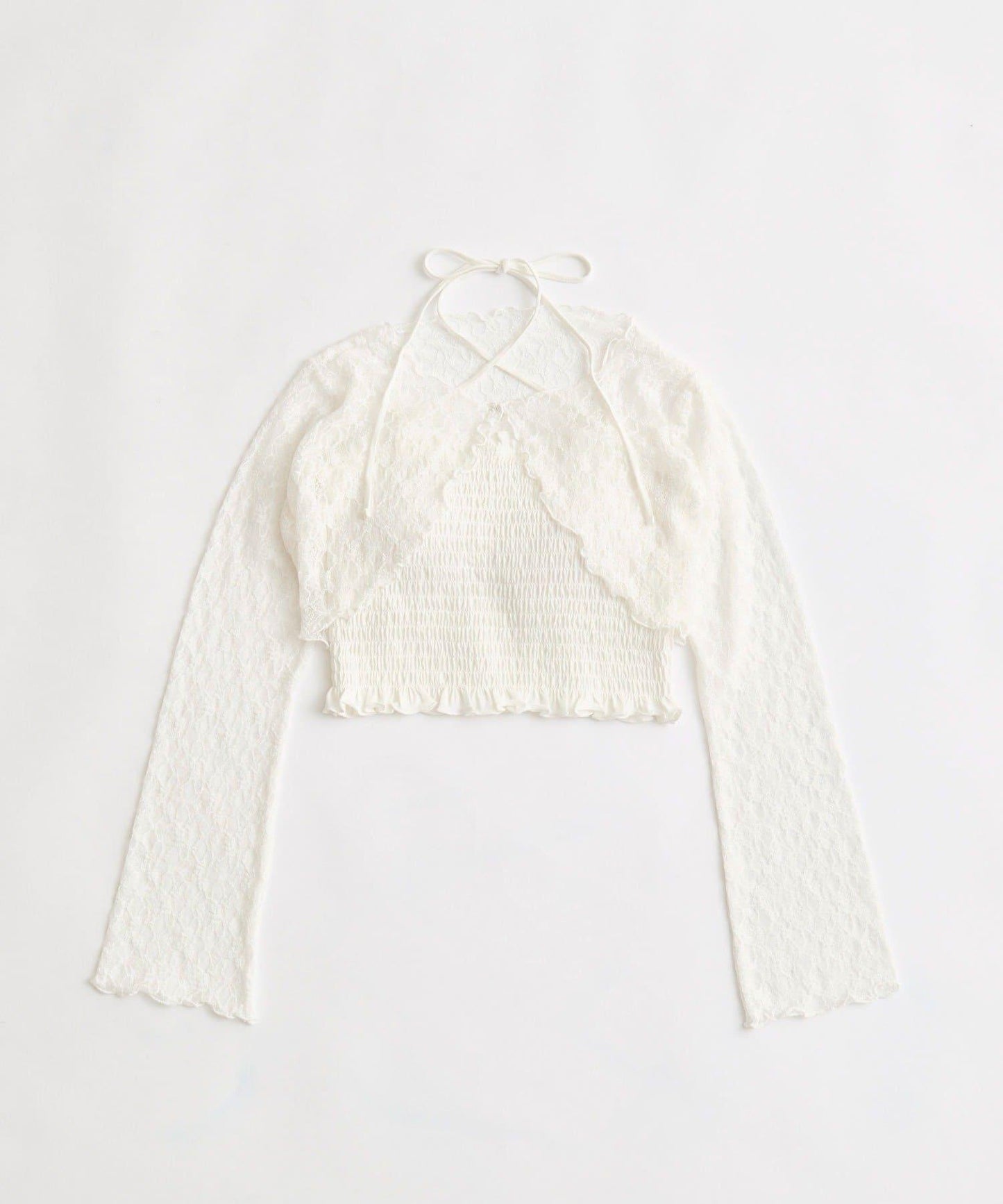 吊帶衫×短開衫套裝