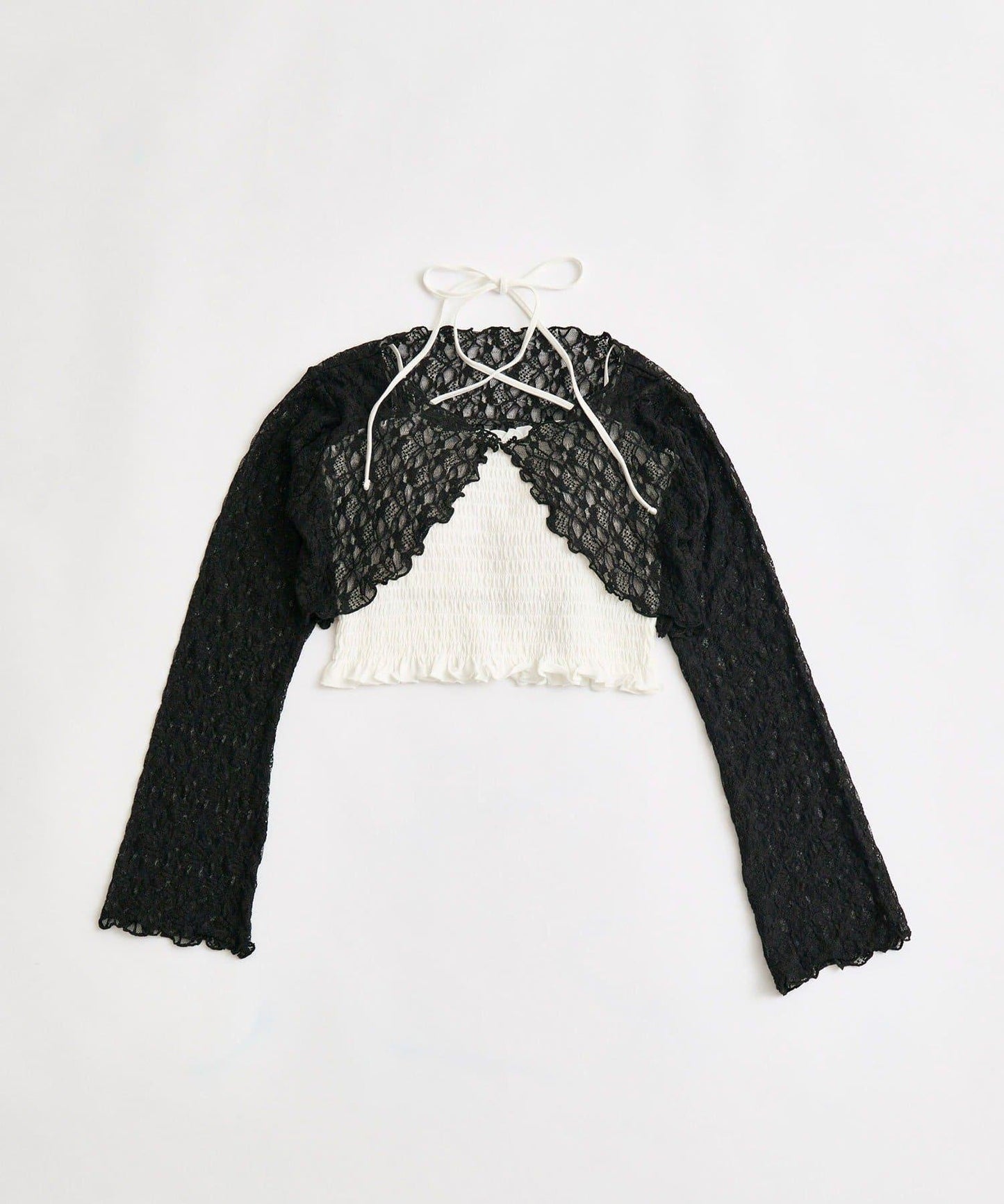 吊帶衫×短開衫套裝