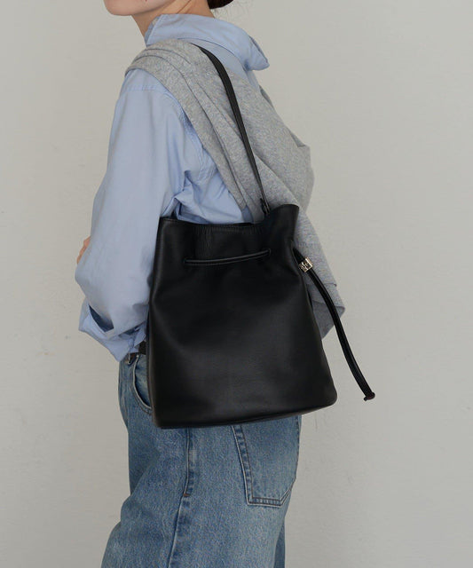 皮革提桶斜挎包