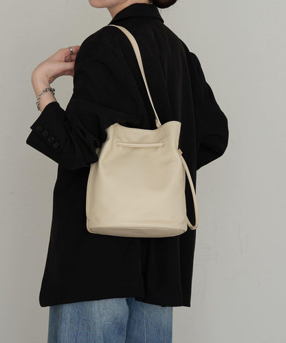 皮革提桶斜挎包