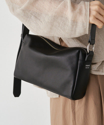 皮革方形肩揹包