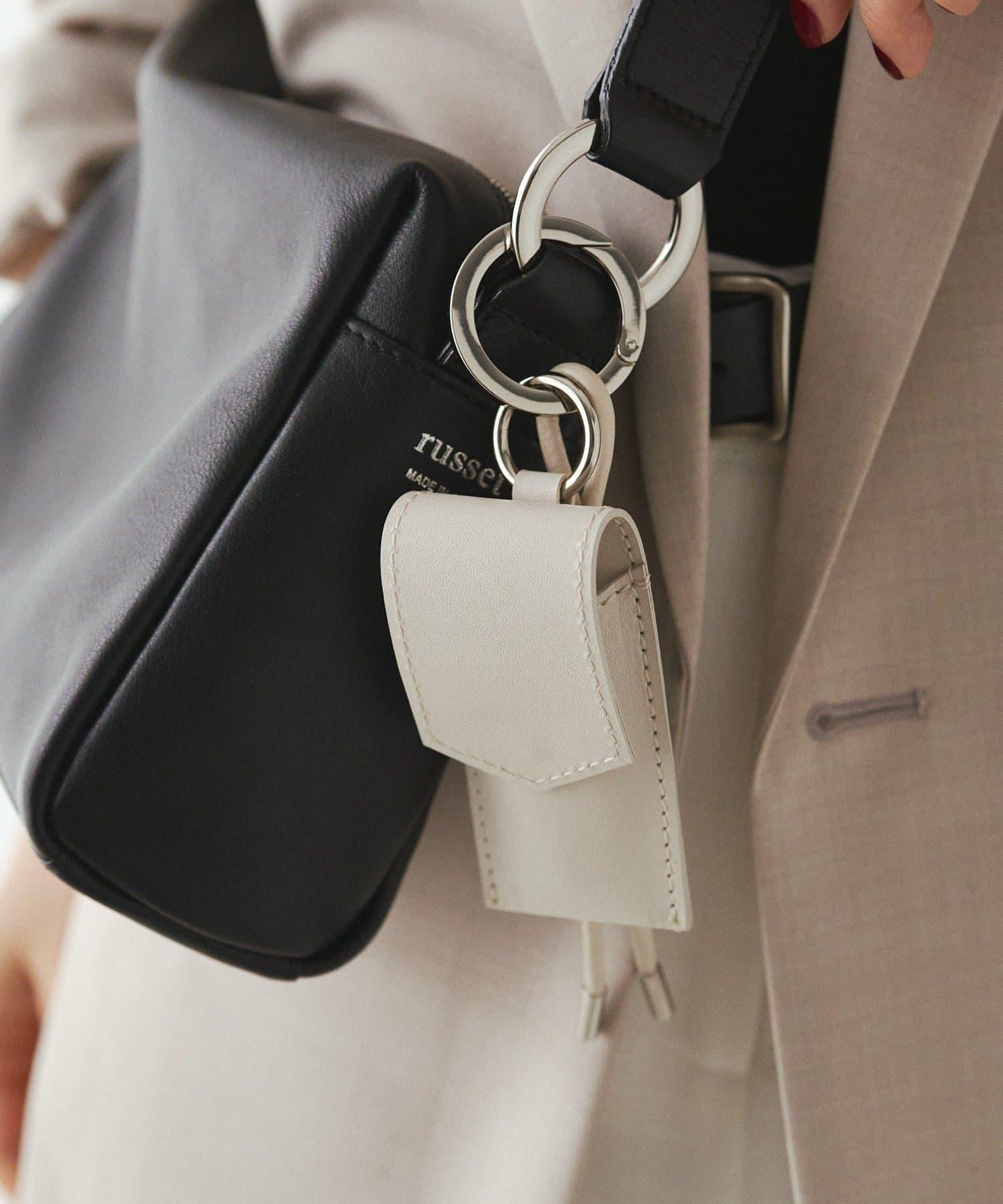 皮革方形肩揹包