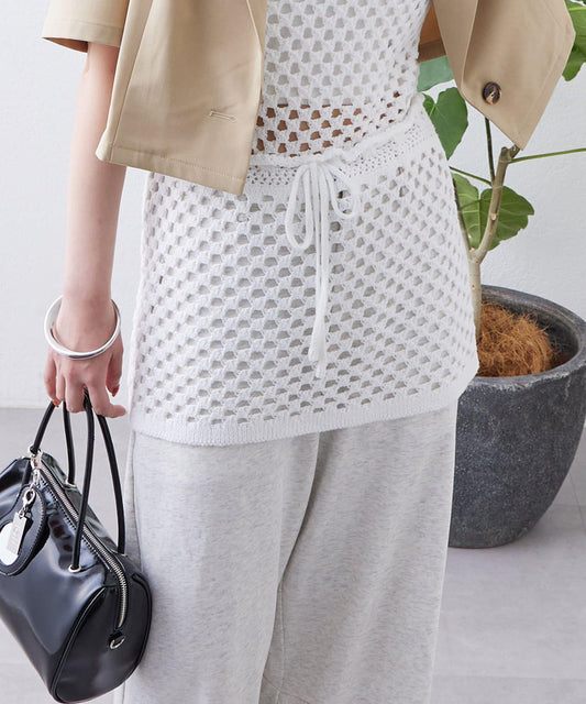 【神秘】方形鉤花迷你裙