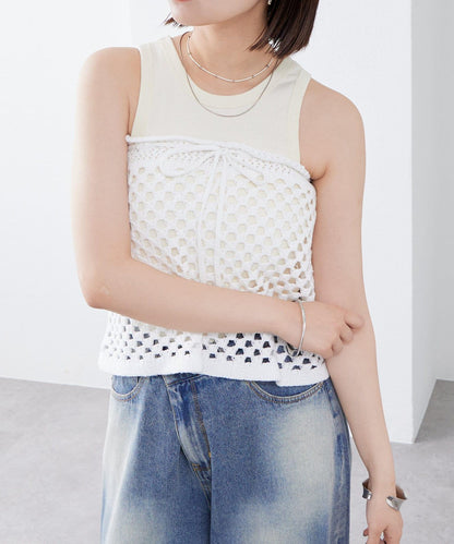 【神秘】方形鉤花迷你裙