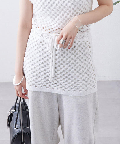 【神秘】方形鉤花迷你裙