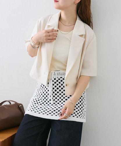 【神秘】方形鉤花迷你裙