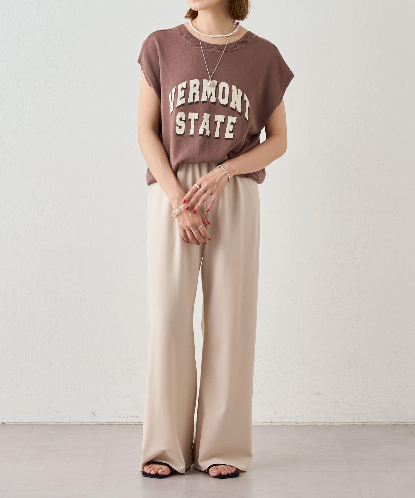 褶皺闊腿褲