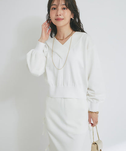 【La boutique BonBon】亮絲針織V領毛衣