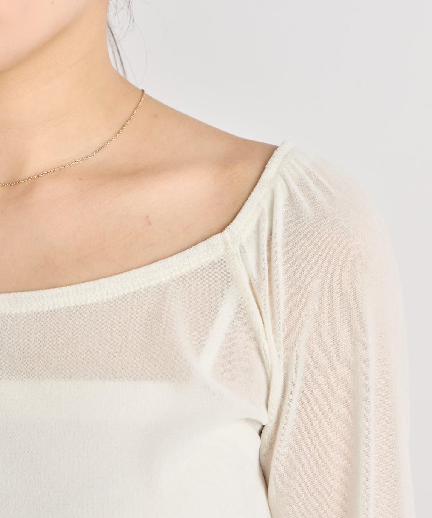 【KAZUMI監修】絨面蕾絲方領T恤