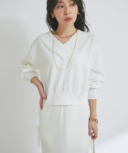 【La boutique BonBon】亮絲針織V領毛衣