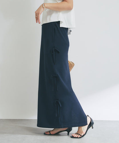 【La boutique BonBon】金銀絲針織蝴蝶結半身裙