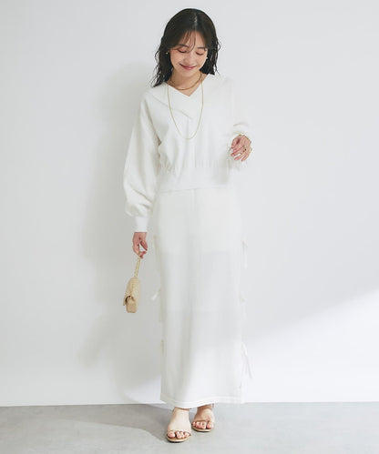 【La boutique BonBon】亮絲針織V領毛衣