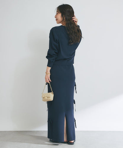 【La boutique BonBon】亮絲針織V領毛衣