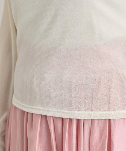 【KAZUMI監修】絨面蕾絲方領T恤