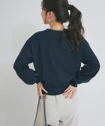 【La boutique BonBon】亮絲針織V領毛衣