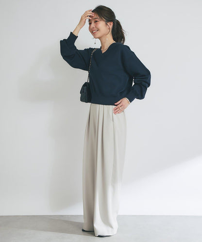 【La boutique BonBon】亮絲針織V領毛衣