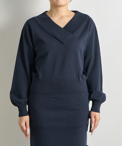 【La boutique BonBon】亮絲針織V領毛衣