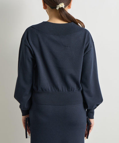 【La boutique BonBon】亮絲針織V領毛衣