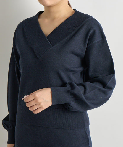 【La boutique BonBon】亮絲針織V領毛衣