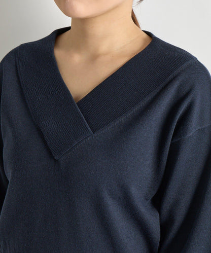 【La boutique BonBon】亮絲針織V領毛衣