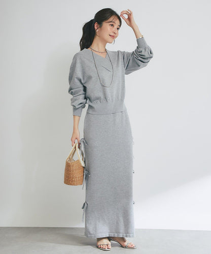 【La boutique BonBon】亮絲針織V領毛衣