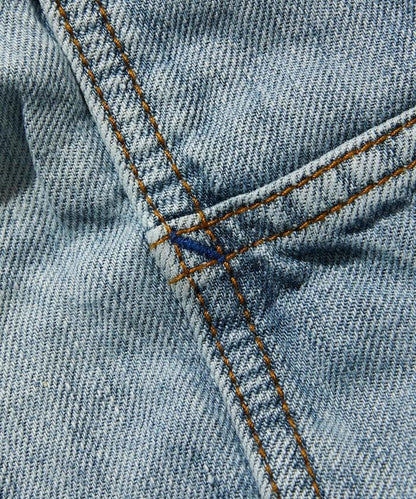 法式亞麻牛仔畫家短褲