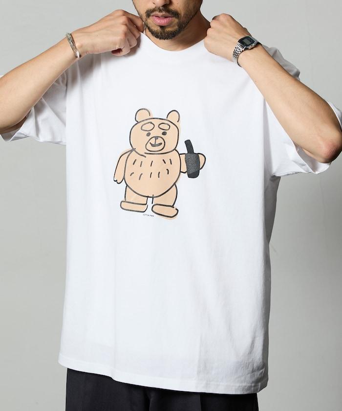 熊 前胸印花T恤 / CP25AW-FH005